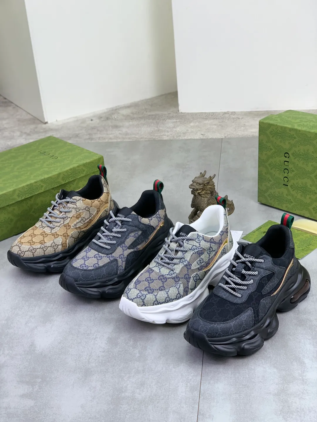 Men's men's shoes 💰P440💰 [New model] (GUCCI) official website's latest 🎁🎁casual and fashionable men's shoes 👟, hot style 💥 style is simple and elegant, exclusive for trendy men. Unique official website's latest brand double G elements Original 👑Gucci decoration, fashionable and generous, the fabric is original frosted calfskin✅Fully imported first-layer pigskin lining, the official website specifies wear-resistant, lightweight original rubber casual outsole, the classic model is taken in real life🎬38-44 4️⃣ colors available